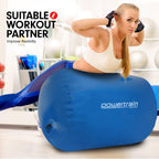 Inflatable Gymnastics Air Barrel Exercise Roller 120cm x 75cm - Blue