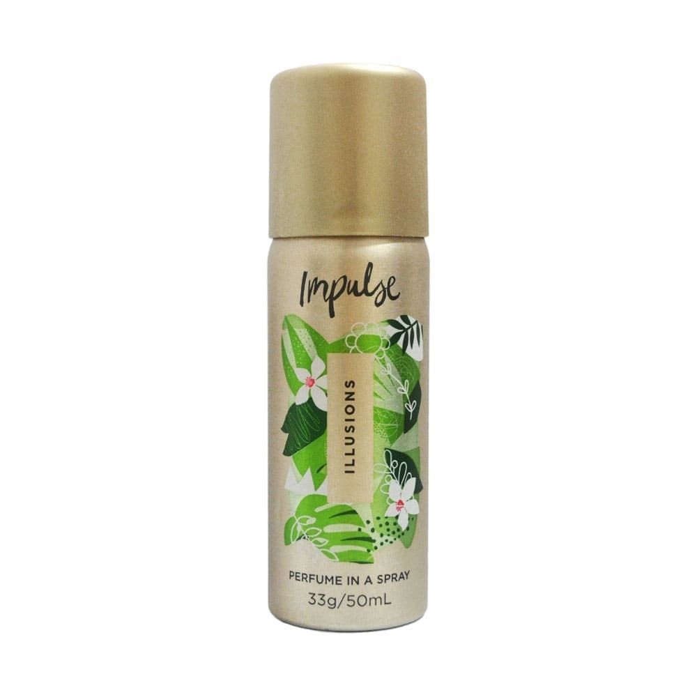 6 Pack x Impulse Perfume in a Spray Illusions 50ml/33g