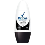 6 x Rexona Women Invisible Black+White Roll On Deodorant 50ml