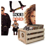 Crosley Record Storage Crate &  Inxs Kick - Vinyl Album Bundle