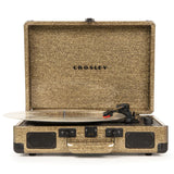 Crosley Cruiser Bluetooth Portable Turntable - Gold + Bundled Majority D40 Bluetooth Speakers - Black