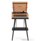 Crosley Voyager Bluetooth Portable Turntable + Entertainment Stand Bundle - Tan