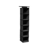 6 Shelf Jumper Organiser - Black
