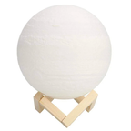 3D Textured LED Lamp W/ Wooden Stand - Jupiter
