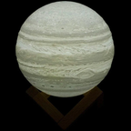 3D Textured LED Lamp W/ Wooden Stand - Jupiter