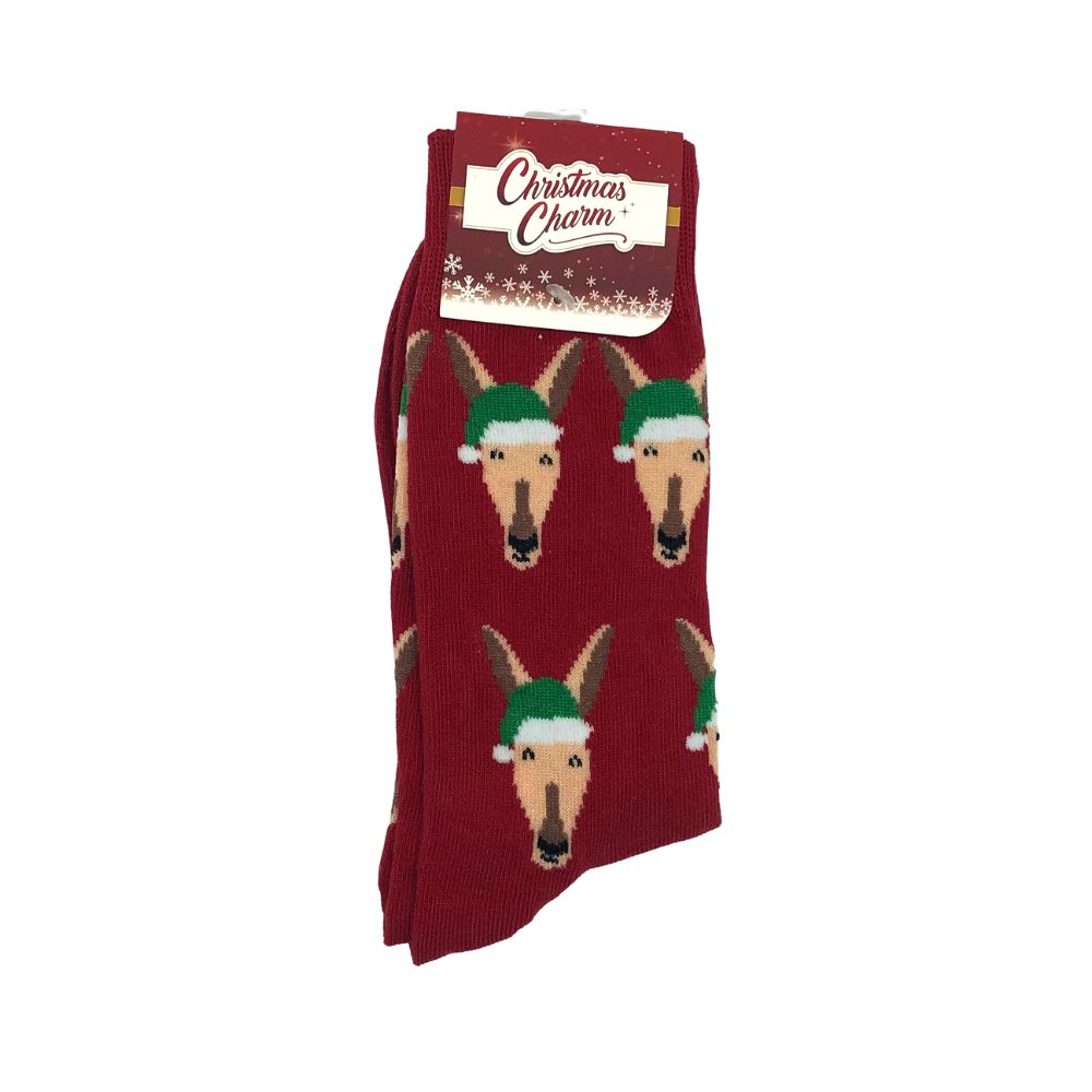 Christmas Charm Socks - Christmas Kangaroo