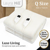 Laura Hill Fleece 9 Level Heated  Electric Blanket - Queen