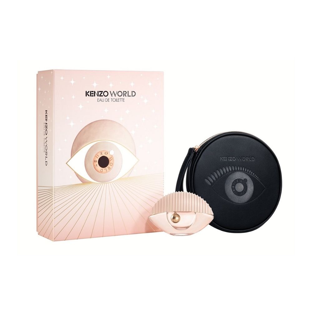 Kenzo World Perfume 50ml EDT Spray + Fashion Pouch GIFT SET
