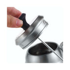 Sherwood Home Filter Brew V60 Pour Over Coffee Kettle With Thermometer - Stainless Steel - 1L