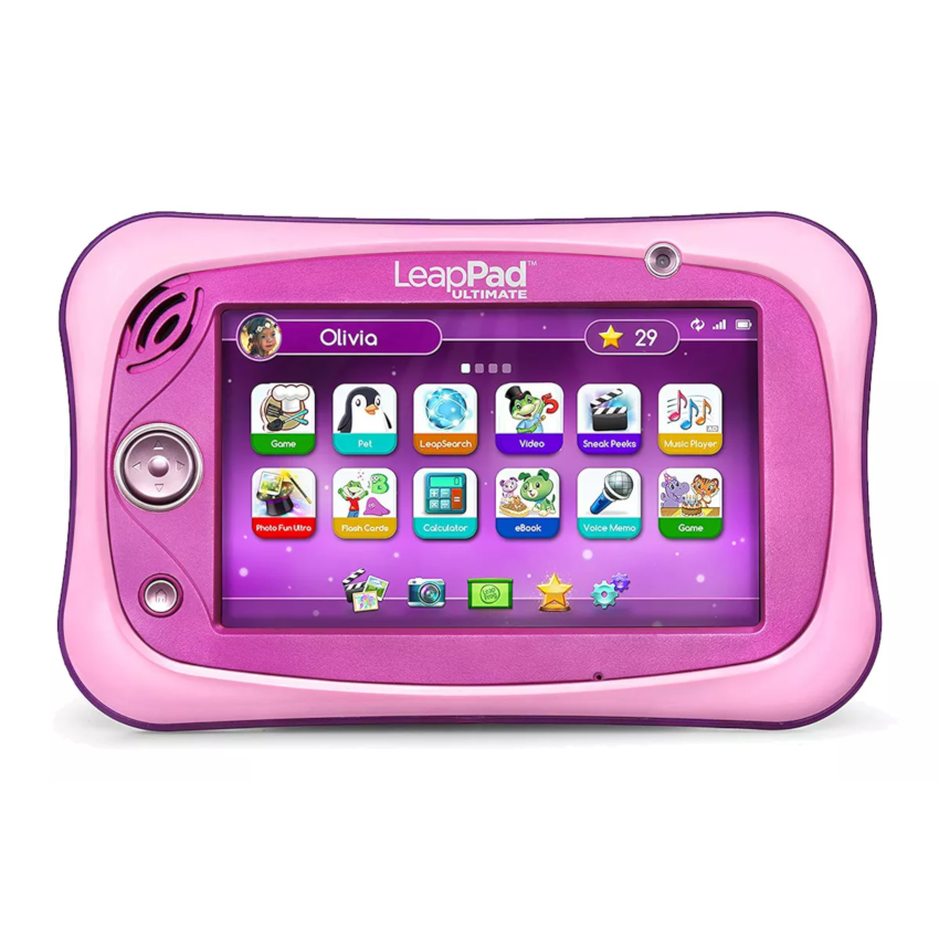 LeapFrog LeapPad Ultimate with Get Ready for School Bundle (Pink) + 2 Games