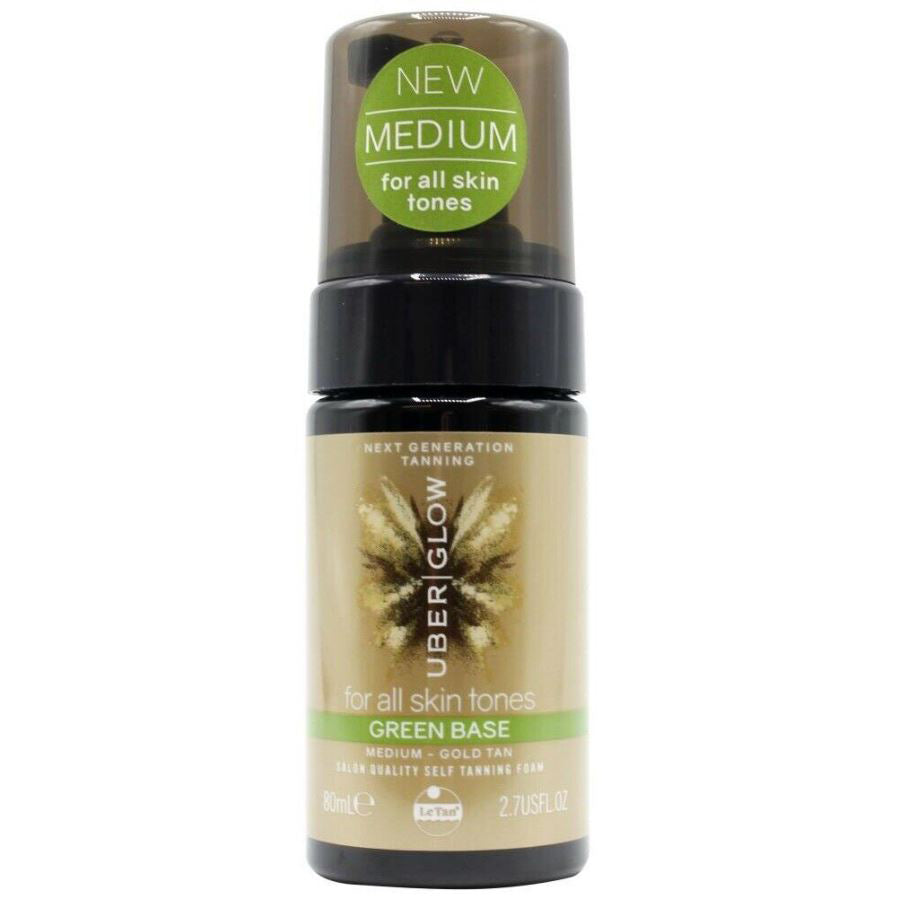 Le Tan Uber Glow Self Tanning Foam - Green Base - Medium Gold Tan 80ml