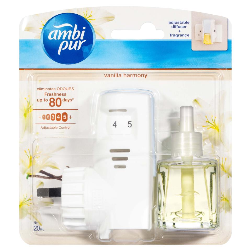 Ambi Pur Plug-In Electric Adjustable Diffuser + Fragrance - Vanilla Harmony