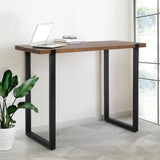 High Bar Table Industrial Pub Table Solid Wood Kitchen Cafe Office