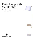 Sarantino Floor Lamp with Metal End Table