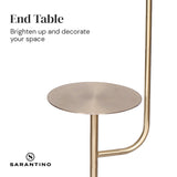 Sarantino Floor Lamp with Metal End Table