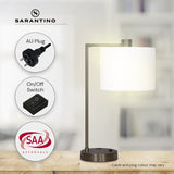 Sarantino Metal Task Lamp with USB Port - Bronze