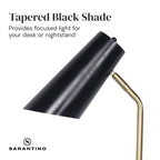 Sarantino Black/Brass Table Lamp