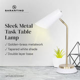 Sarantino White/Brass Table Lamp