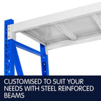 Garage Storage Steel Rack Shelving 1.5m-wide 400kg