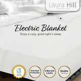 Laura Hill Heated Electric Blanket Fitted Polyester Underlay Winter Double
