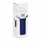 Glass Water Bottle with Neoprene Sleeve - 600ml