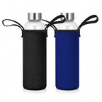 Glass Water Bottle with Neoprene Sleeve - 600ml
