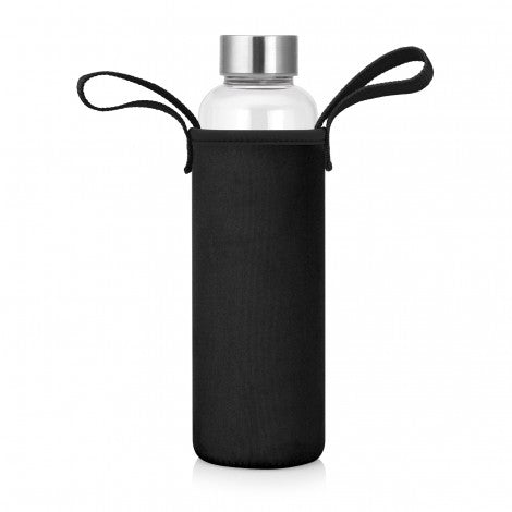 Glass Water Bottle with Neoprene Sleeve - 600ml