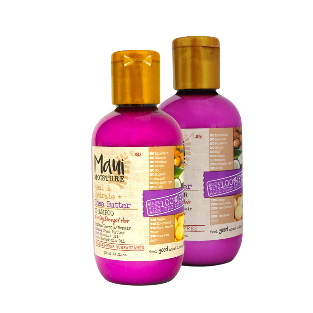 Maui Moisture Shea Butter Shampoo (100ml) & Conditioner (100ml)