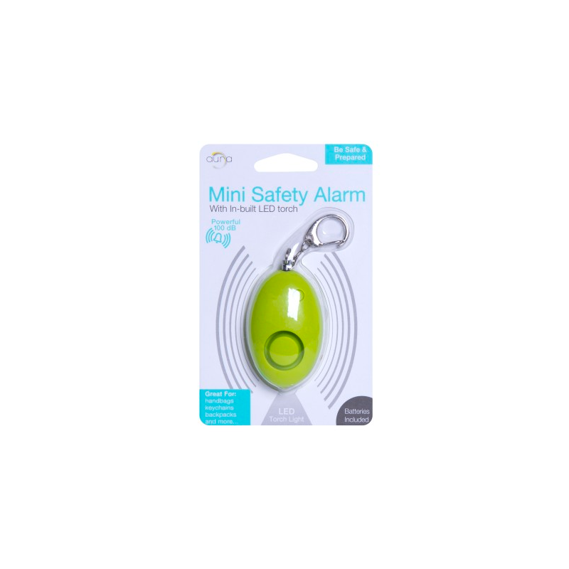 Aura Mini Safety Alarm With In-Built LED Torch