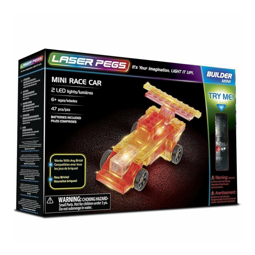 Laser Pegs Mini Race Car Building Set