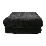 Laura Hill Faux Mink Blanket 800GSM Heavy Double-Sided - Black