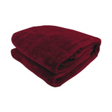 Laura Hill Faux Mink Blanket 800GSM Heavy Double-Sided - Red