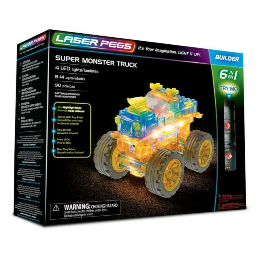 Laser Pegs Super Monster Truck 6-in-1 Building Set