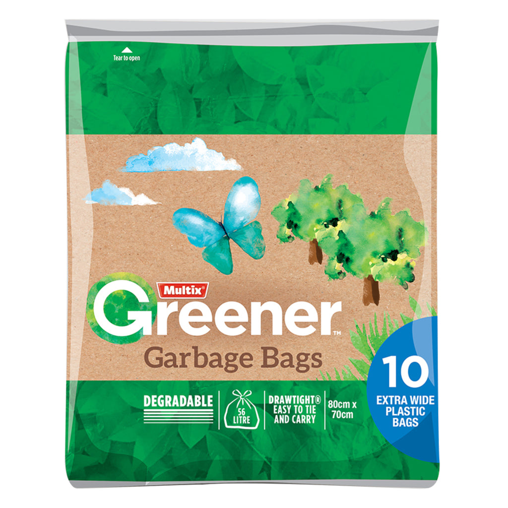 Multix Greener Garbage Bags 56L - 10 Pack
