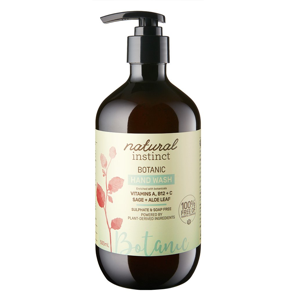 Natural Instinct Botanic Hand Wash With Sage - Aloe Leaf & Vitamins - 500ml