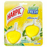 Harpic Nature Fresh Hygienic Toilet Block Citrus & Grapefruit Splash 2 Pack