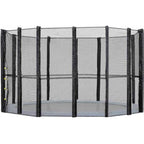 08ft Trampoline Replacement Safety Pad and Net Round 6 Poles Green