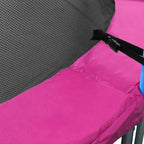 08ft Trampoline Replacement Safety Pad and Net Round 6 Poles Pink