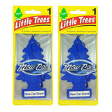2 x Little Trees Air Freshener - New Car