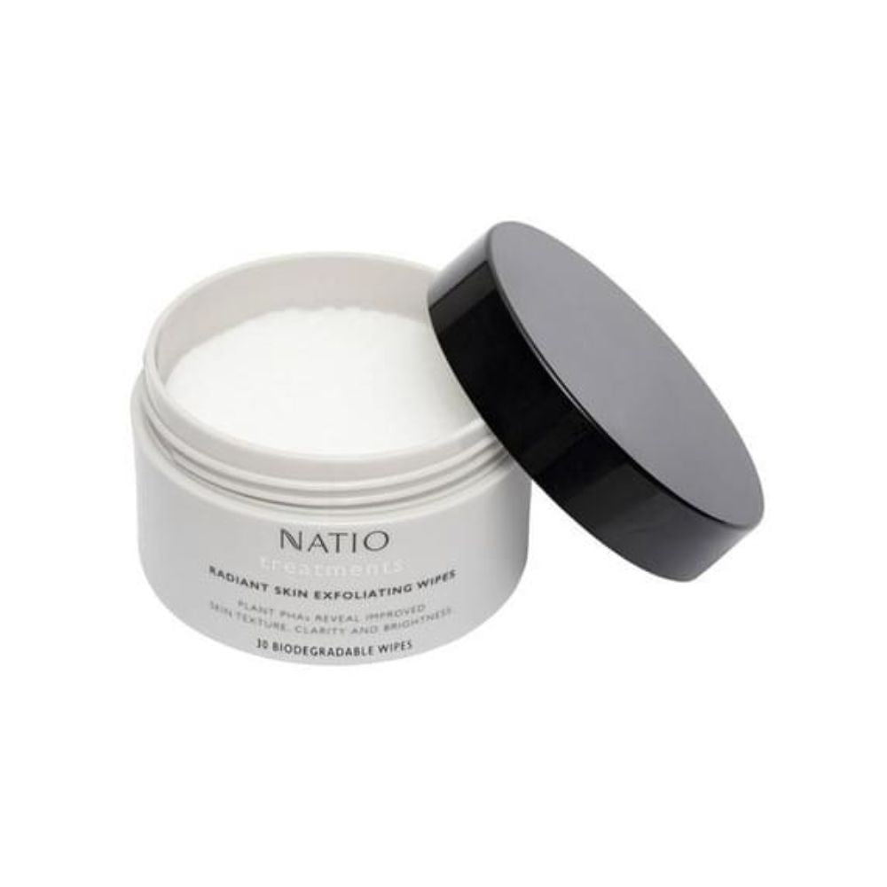 Natio Treatments Radiant Skin Exfoliating Wipes - 30 Wipes