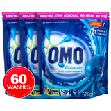 3 x 20pk OMO Laundry Capsules Front & Top Loader