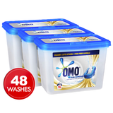 3 x OMO Active Clean Laundry Liquid Dual Caps 16pk
