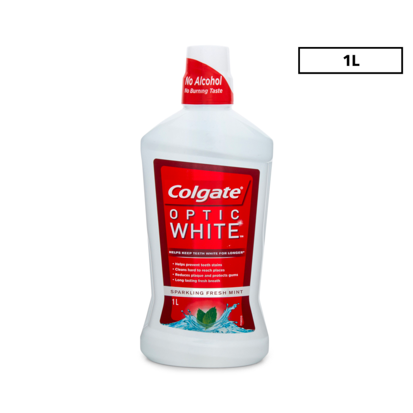 Colgate Optic White Mouthwash Fresh Mint 1L