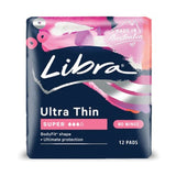 Libra Ultra Thin Pads Super No Wings - 12 Pack