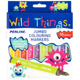 Penline Wild Things Jumbo Colouring Markers 10 Pack
