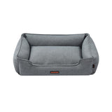 Paws & Claws Large Pia Walled Pet Bed - 80x60x20 - Grey