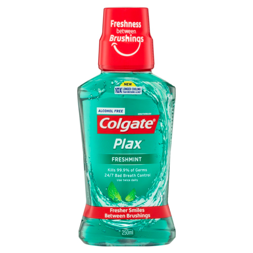 3 Pack x Colgate Plax Freshmint Alcohol Free Mouthwash 250mL