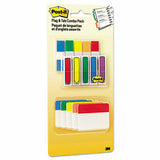 Post-it Flags And Tabs Combo Pack, Assorted Primary Colors