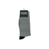 Sock Standard - Black/Purple/Grey/X Pattern