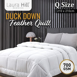 Laura Hill 700GSM Duck Down Feather Quilt Duvet Doona - Queen